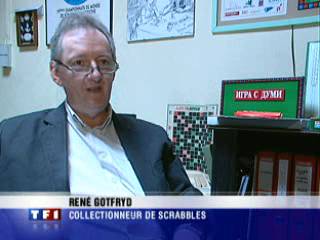 Le belge René Gotfryd, détenteur d'une collection exceptionnelle sur le Scrabble