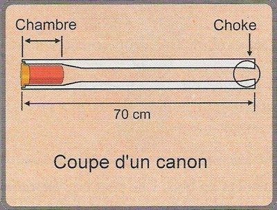 Coupe d'un canon de fusil Coupe d'un canon de fusil