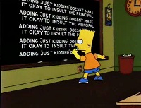 Bart Simpson au tableau noir