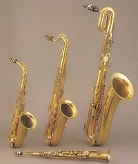 Les saxophones créés par Adolph Sax