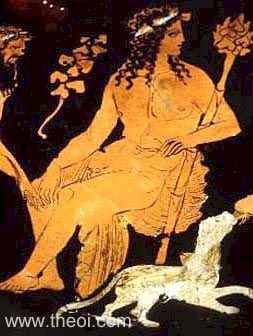 Dionysos avec son thyrse