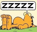 Garfield le chat en train de dormir