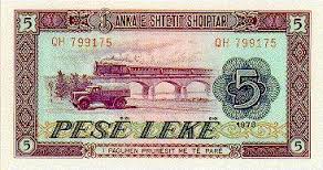 Billet de 5 leks