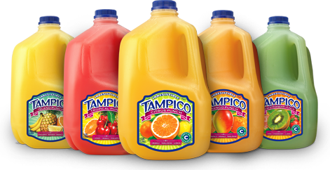 5 bouteilles de jus de fruits Tampico