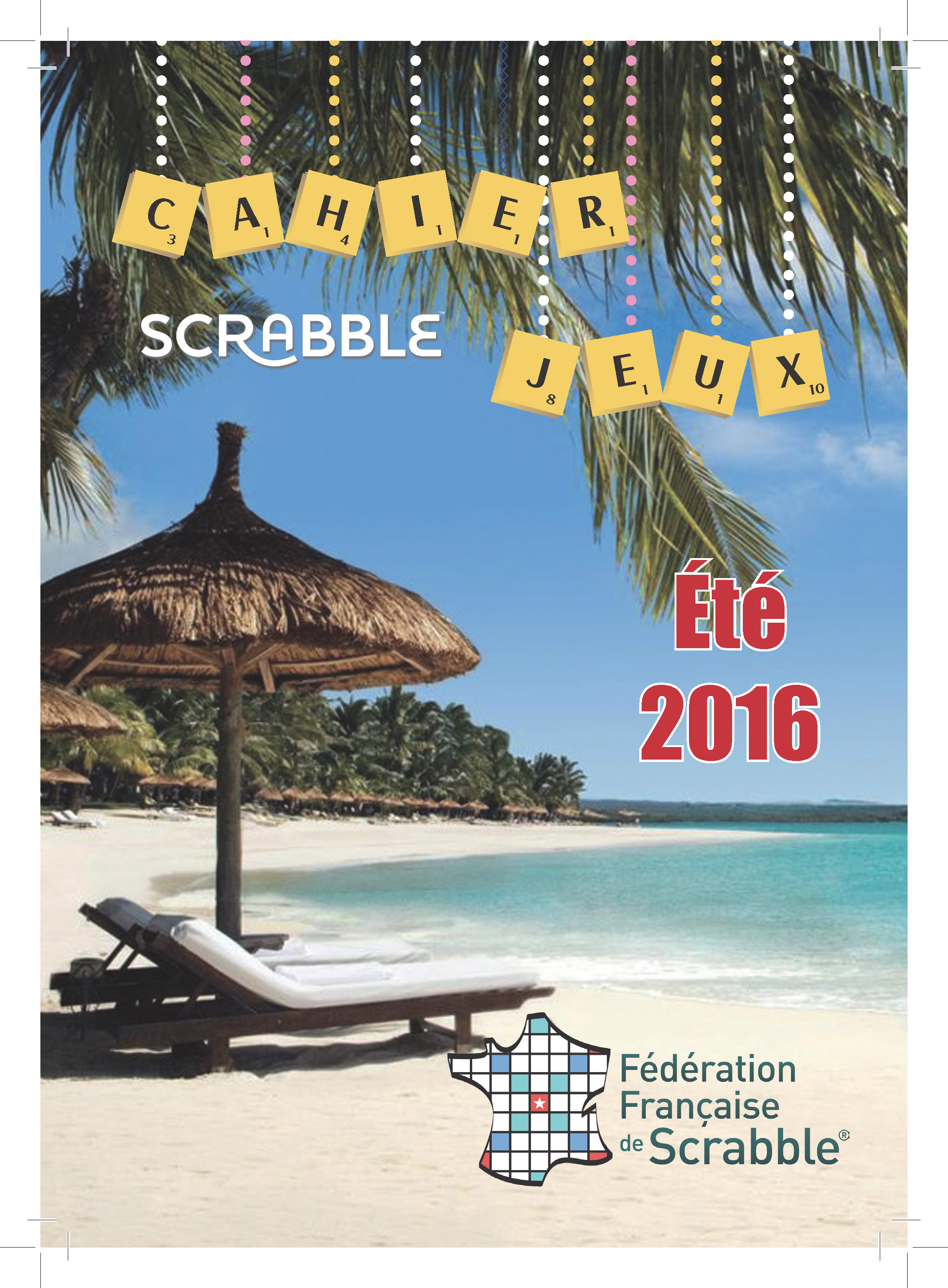 Couverture cahier jeux été 2016