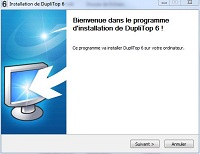 Programme d'installation de DupliTop 6